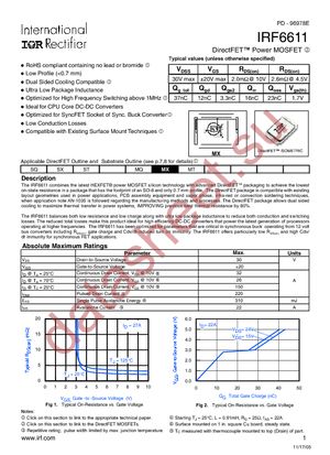 IRF6609TR1 datasheet  